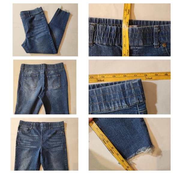 Just Be Cropped Blue Jeans Size Large 3 Pairs - Picture 5 of 8